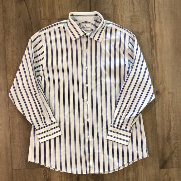 BROOKS BROTHERS x THOMAS MASON Superfine Italian Shirting Regent Fit Dress Shirt - Picture 8 of 10